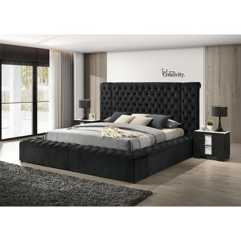  Size_King  -- Liliana Upholstered Panel Bed with Storage IMAGE 5