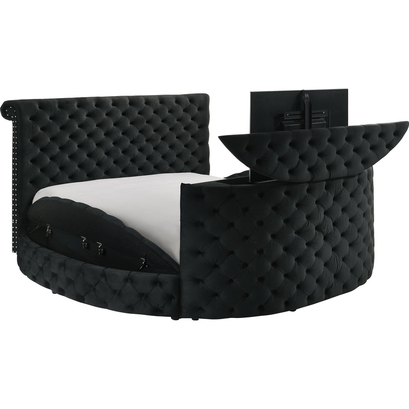  Size_Queen  -- Voltare 5212BK-Q Queen Bed with Fireplace & TV Lift - Black IMAGE 2