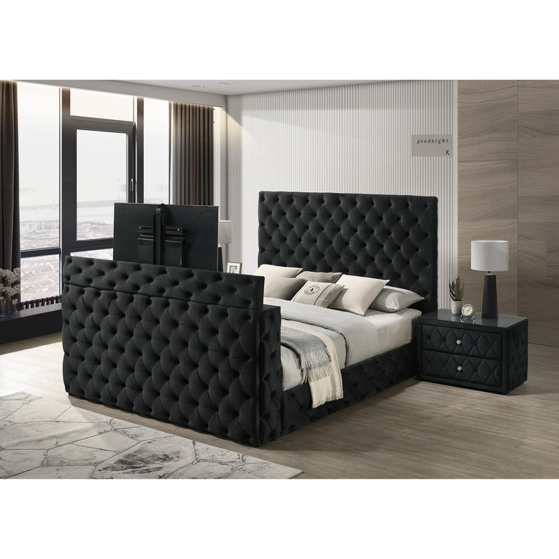  Size_Queen  -- Josephine 5213BK-Q Queen Bed with TV Lift IMAGE 5