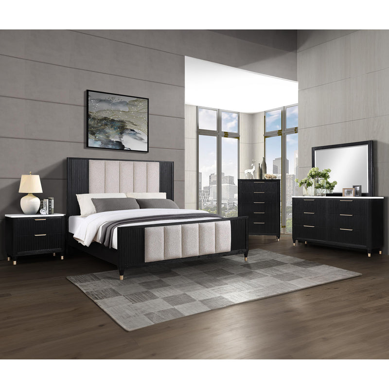  Size_King  -- Kara Upholstered Panel Bed IMAGE 3