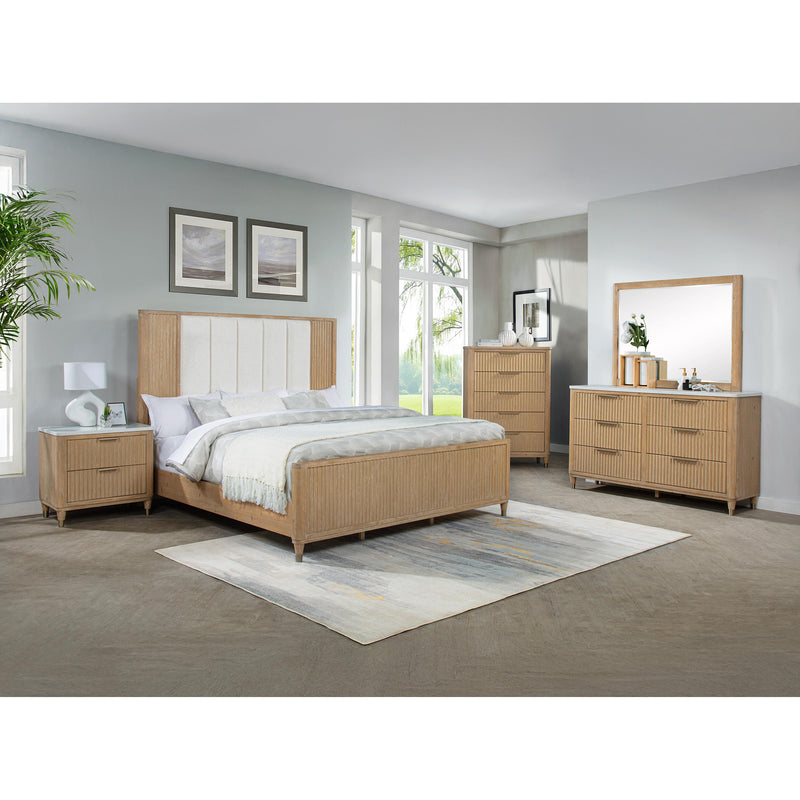  Size_Queen  -- Kara B1450-Q Queen Bed - Cerused Natural IMAGE 3