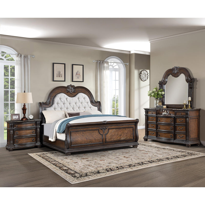  Size_Queen  -- Stanley B1610-Q Queen Bed - Coffee Brown IMAGE 4