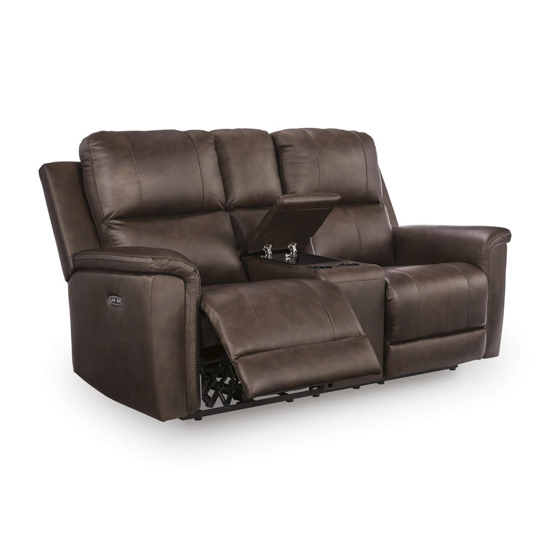 Manufacturer Color_Espresso  --  Bleckley PCU1200118 Power Reclining Loveseat with Console and Adjustable Headrest IMAGE 1