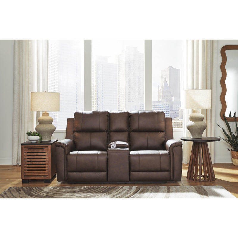  Manufacturer Color_Espresso  --  Bleckley PCU1200118 Power Reclining Loveseat with Console and Adjustable Headrest IMAGE 5