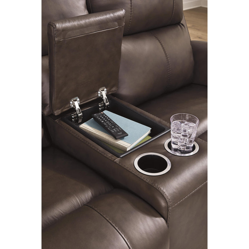  Manufacturer Color_Espresso  --  Bleckley PCU1200118 Power Reclining Loveseat with Console and Adjustable Headrest IMAGE 6