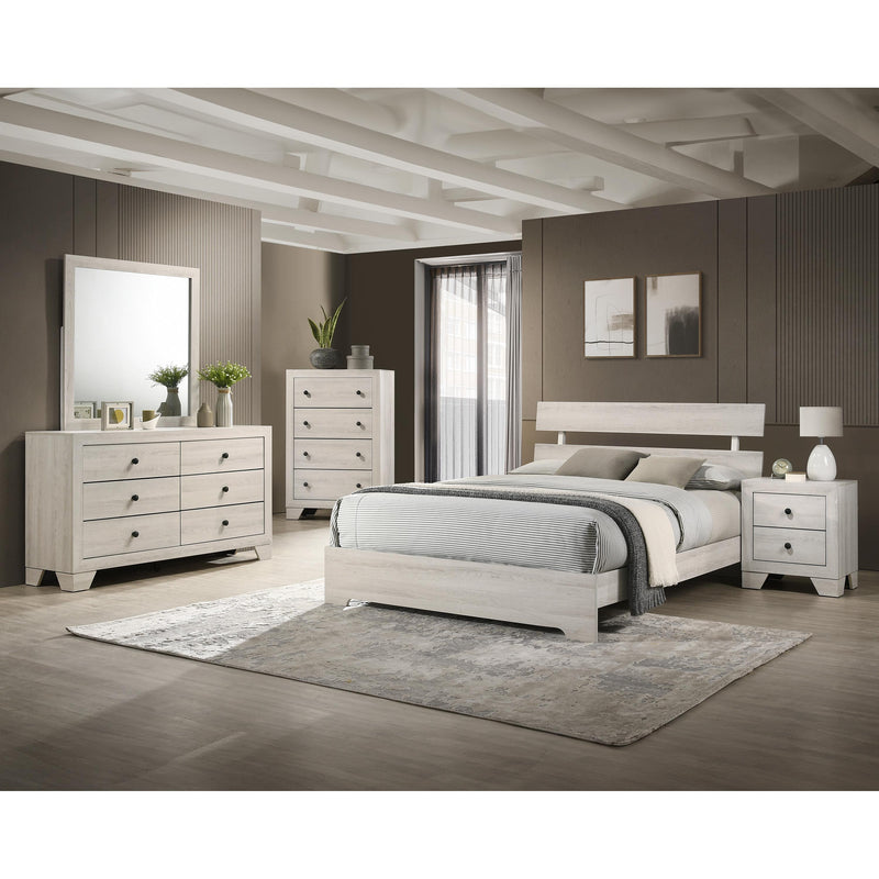  Size_Queen  -- Atticus B6982-Q-BED Queen Bed - White IMAGE 3