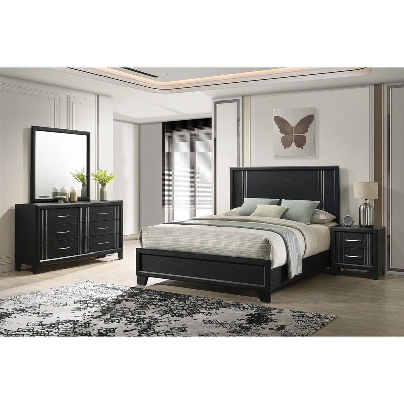  Size_Queen  --  Charlie B9235-Q Queen Bed - Charcoal IMAGE 4