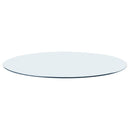 60" 12mm Round Clear Tempered Glass Top - Clear