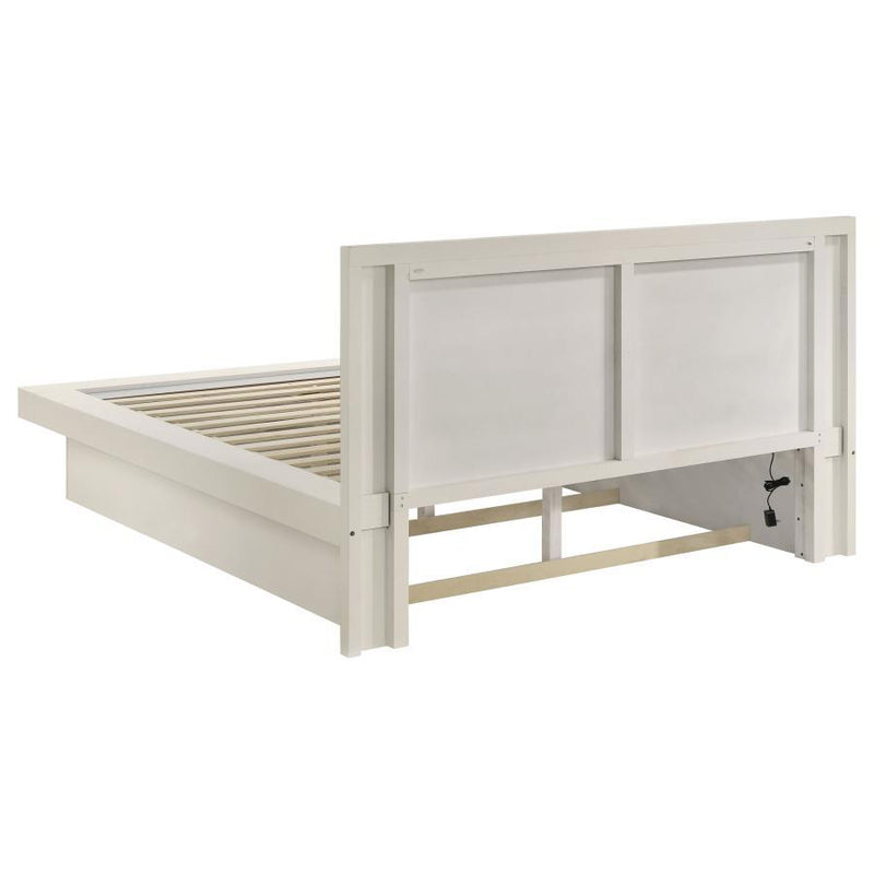 Jessica - King Footboard & Side Rail Top Rail, Wooden Base, Box 3 of 3 - Cream White