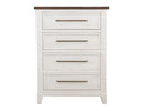 Stoa - 4 Drawer Chest - White / Brown