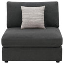 Serene - Upholstered Armless Chair - Charcoal