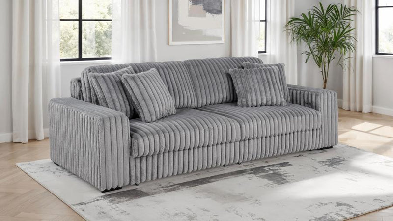 Jacana - RAF Power Sofa Chaise With 2 Piece Pillow, Box 2 of 2 - Gray