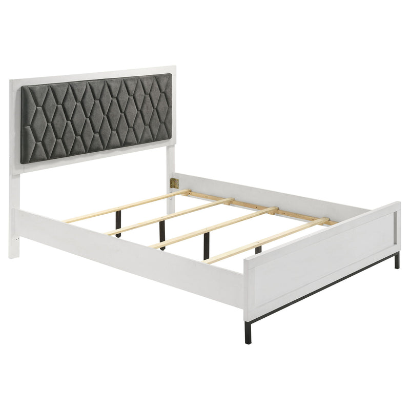 Sonora - Queen Headboard, Footboard & Slats, Box 1 of 2 - White