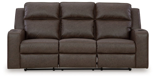 Lavenhorne - Rec Sofa W/Drop Down Table - Granite