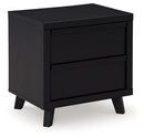 Danziar - Two Drawer Night Stand - Black