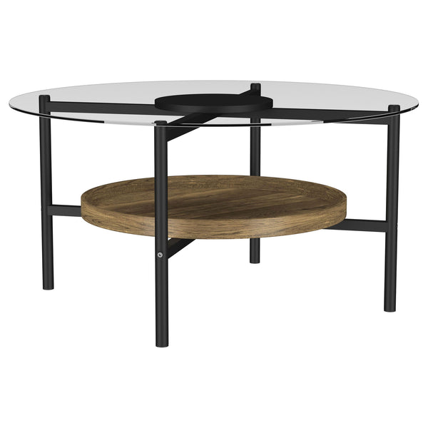 Delfin - Coffee Table Base, Box 2 of 2 - Black And Brown