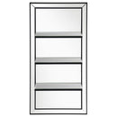 Oriel - Rectangular 3-Shelf Wall Mirror - Silver