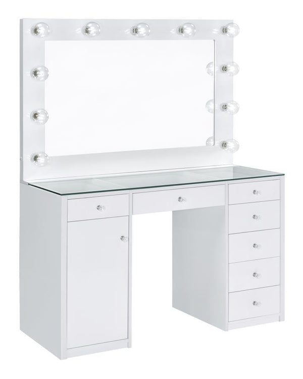 Acena - Vanity Top, Box 1 of 3 - White High Gloss