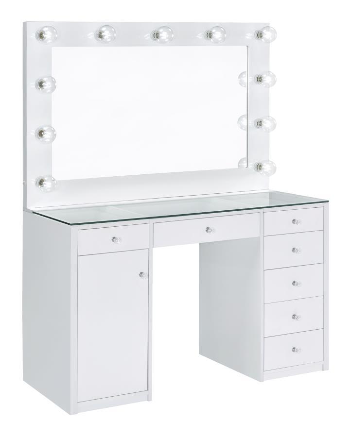 Acena - Vanity Top, Box 1 of 3 - White High Gloss