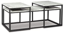 Donnesta - Occasional Table Set (Set of 3) - Gray / Black