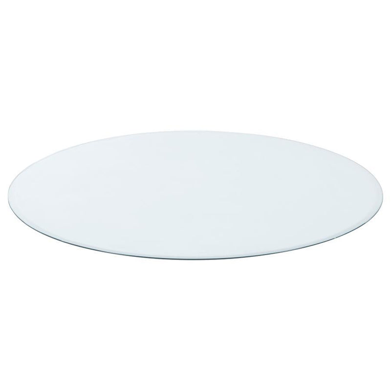 48" 6mm Round Clear Tempered Glass Top - Clear