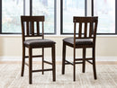 Haddigan - Upholstered Barstool (Set of 2) - Dark Brown