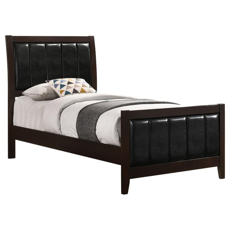 Carlton - Twin Headboard, Footboard & Slats, Box 1 of 2 - Cappuccino