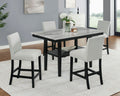 Marbel - Faux Marble Counter Height Set