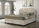 Marianna - King Headboard, Drawers & Slats, Box 1 of 2 - Cream