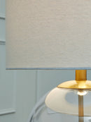 Samder - Glass Table Lamp  - White