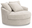 Cuddle Plush - Oversized Swivel Accent Chair - Arctic