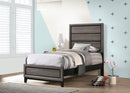 Watson - Twin Headboard, Footboard & Slats, Box 1 of 2 - Gray Oak
