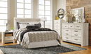 Bellaby - Queen Headboard and Bolt on Metal Frame - Whitewash