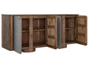 Nashville - 4 Door TV Stand/Console - Brown / Gray