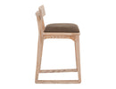Balam - 30" Upholstered Barstool (Set of 2) - Light Brown / Dark Brown