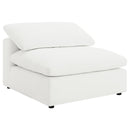 Raleigh - Boucle Upholstered Armless Chair - Ivory