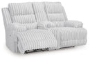 Rhines Falls - Double Reclining Power Loveseat With Console - Alloy