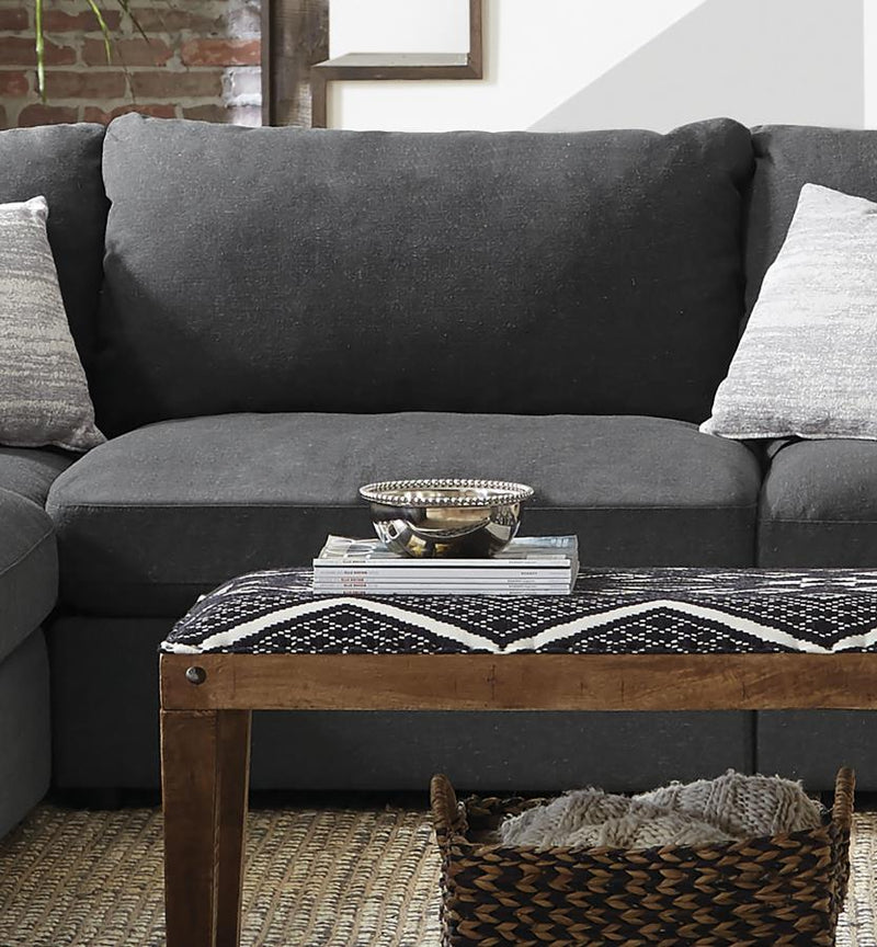 Serene - Upholstered Armless Chair - Charcoal