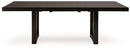 Neymorton - 7 Pc. - Rectangular Extension Table, 6 Side Chairs - Dark Grayish Brown