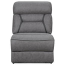 Higgins - Upholstered Armless Chair - Gray