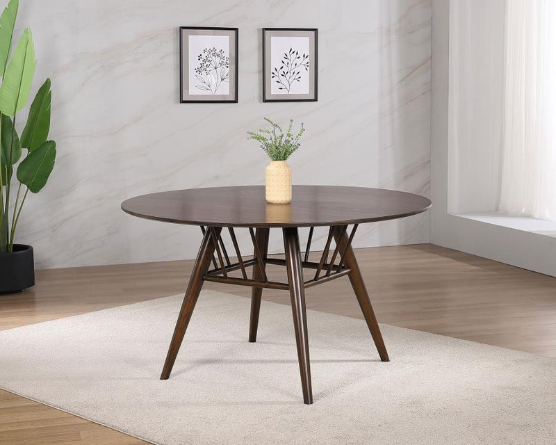 Everton - Base Dining Table - Dark Walnut