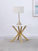 Visalia - Base Stainless Steel End Table - Gold