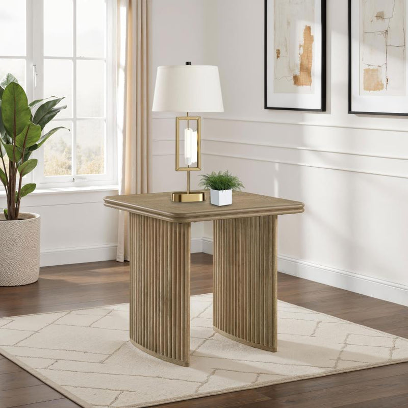 Adina - Square Table Base, Box 2 of 2 - Distressed Light Brown