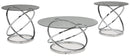 Hollynyx - Occasional Table Set (Set of 3) - Chrome Finish