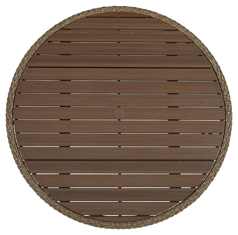 Amaris - Round Dining Table - Brown / Black