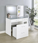 Flora - Vanity Top & Stool, Box 1 of 2 - White High Gloss