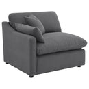 Hobson - Upholstered LAF Chair - Charcoal