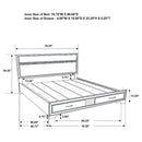 Miranda - California King Headboard & Footboard, Box 1 of 3 - Black