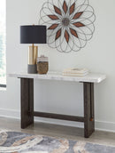 Burkhaus - Sofa Table - White / Dark Brown