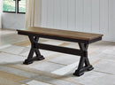 Wildenauer - Large Dining Room Bench - Brown / Black